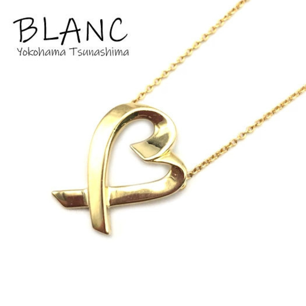 Tiffany Co Paloma Picasso Loving Heart Necklace Yellow Gold